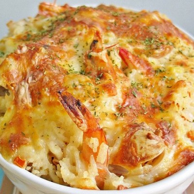 芝士忌廉粟米焗海鮮飯 - 芝士忌廉粟米焗海鮮意粉 - 荃灣分店